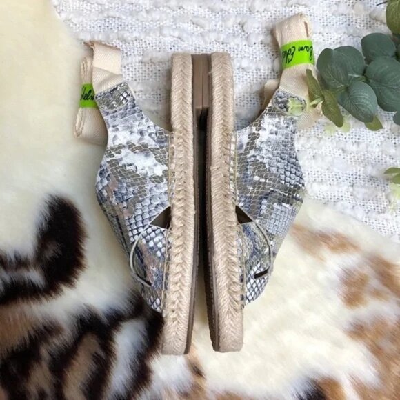 ๐ธSam Edelman Women's Leather Snake Print Espadrille Sandals Size 5.5 Boho - Picture 6 of 10